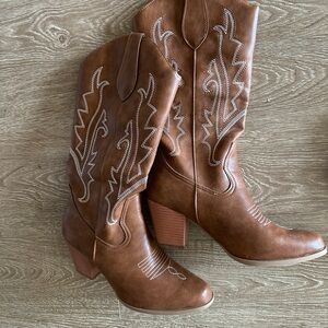Brown Western Leather Boots